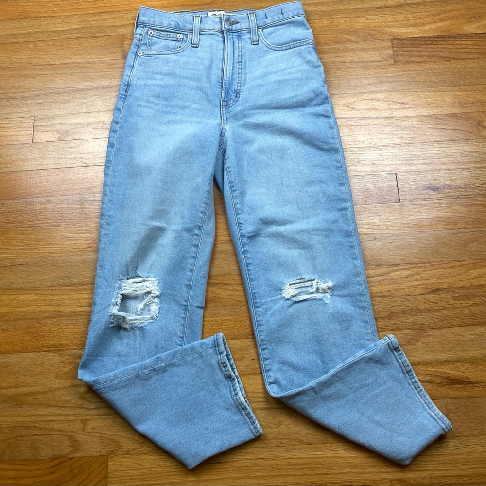 Madewell Jeans Size 28 The Perfect Vintage High Waist Ripped Knee Danby Wash